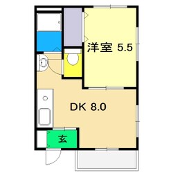 菜園場町駅 徒歩4分 2階の物件間取画像